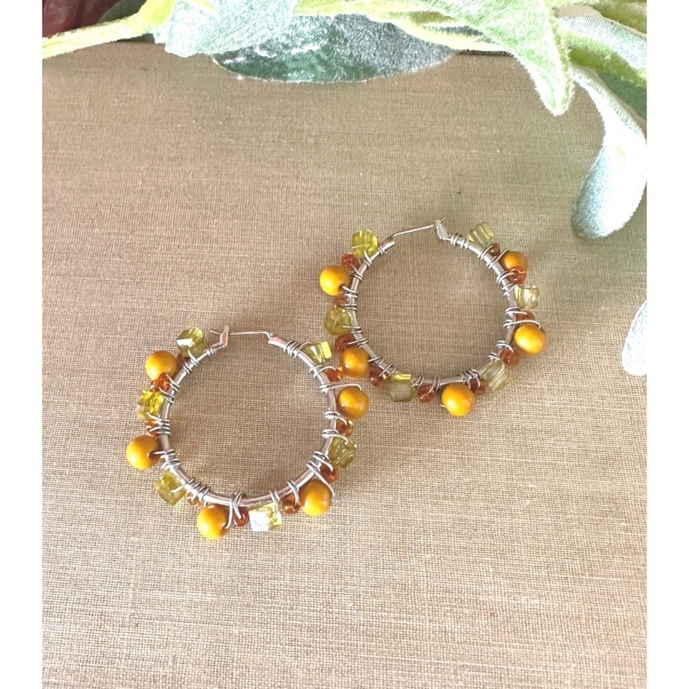 Beaded hoops